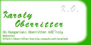 karoly oberritter business card